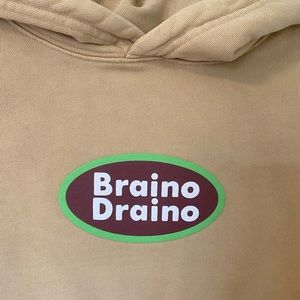Brain Dead BRAINO DRAINO HOODIE - TAN Large